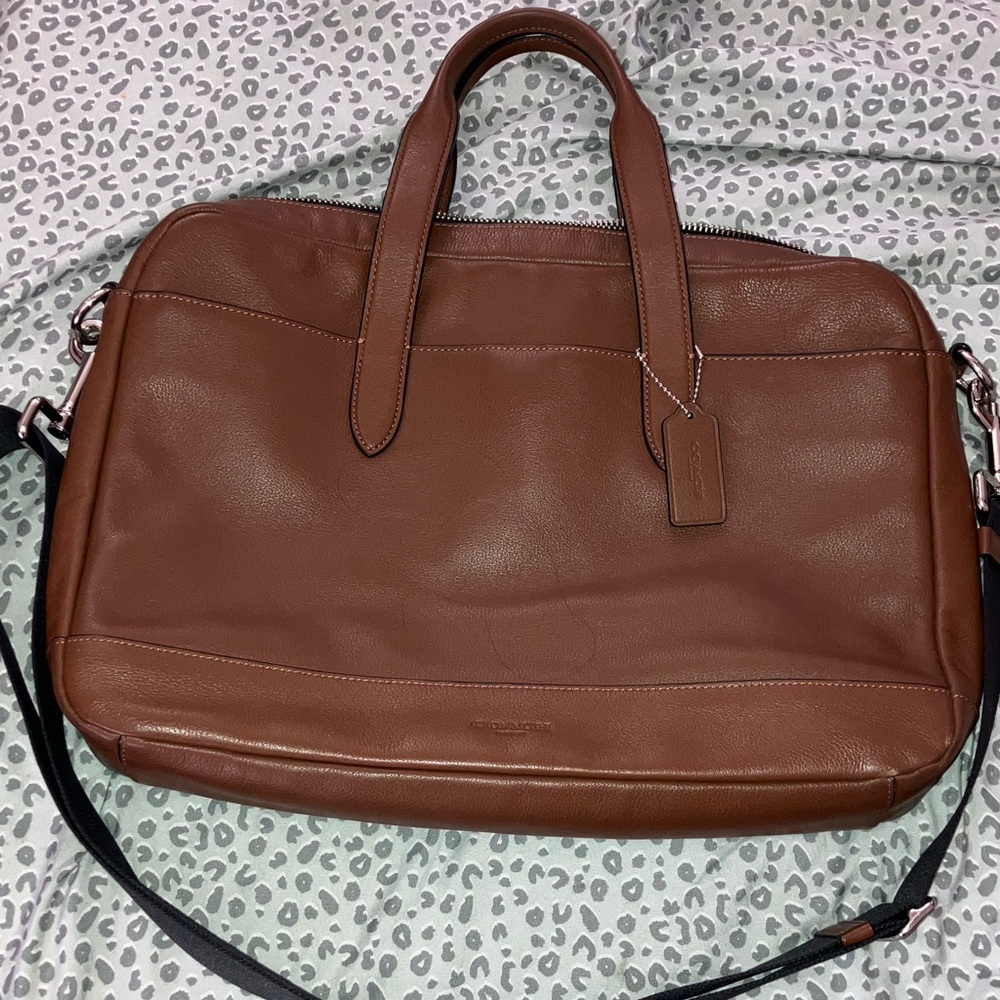 Coach  Leather slim briefcase